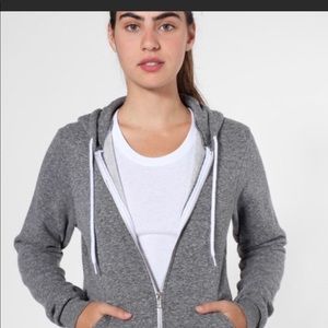 Salt and Pepper American Apparel Zip Hoodie